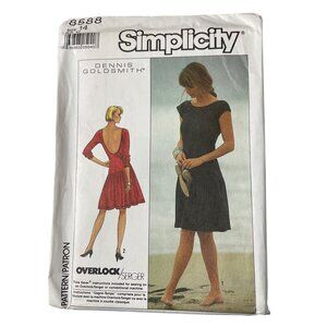 Simplicity 8588 Misses Sewing Pattern Size 14 Easy To Sew Slim Fitting Dress
